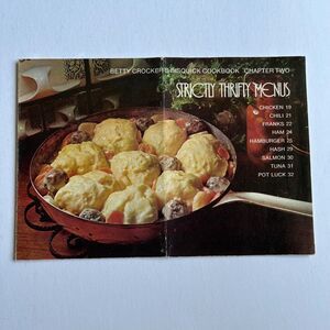 Vintage Cookbook Betty Crockers Bisquick Cookbook Chapter Two Strictly Thrifty